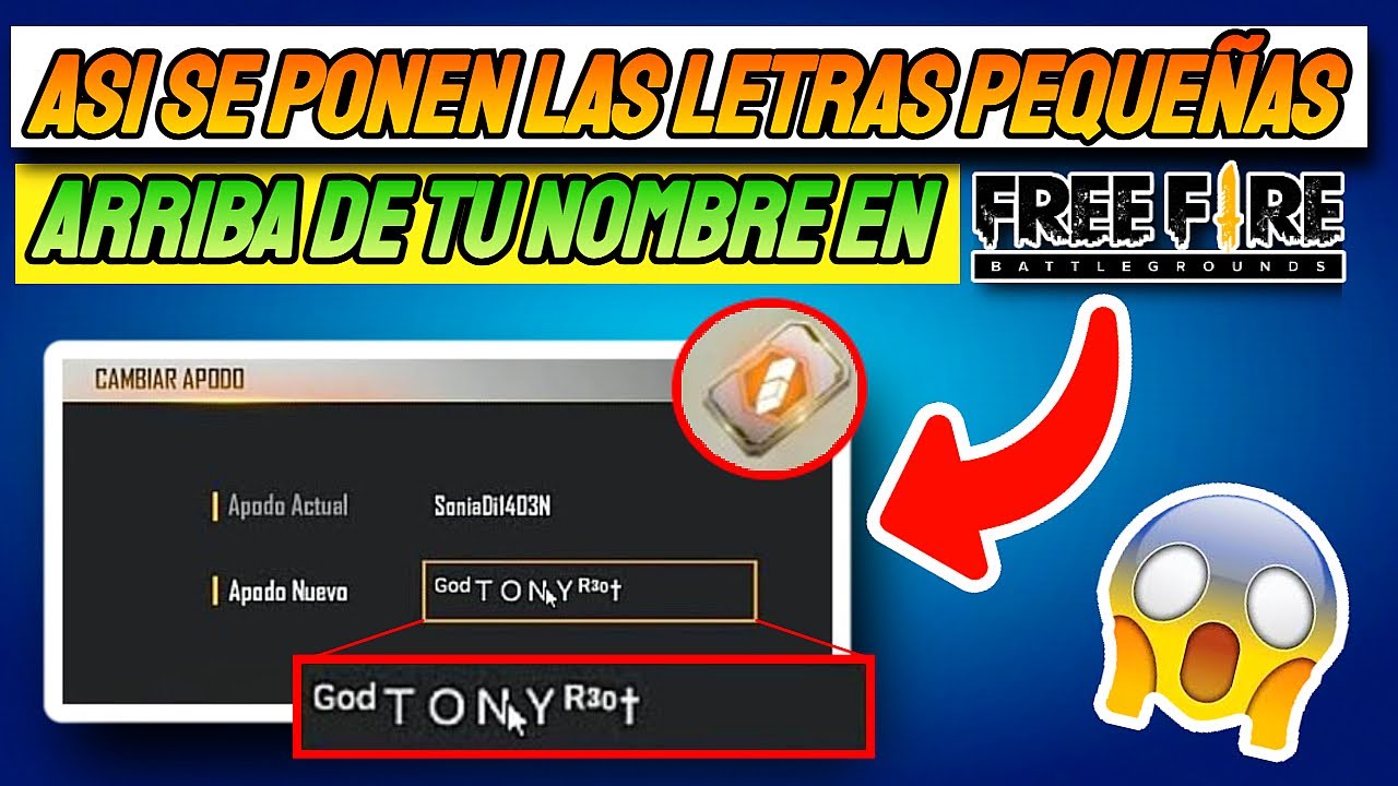 obten letras pequenas para tu nick en free fire de manera sencilla