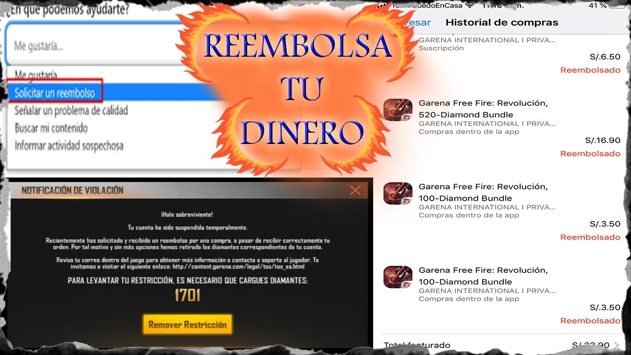 recupera dinero facil y rapido como pedir reembolso de diamantes en free fire