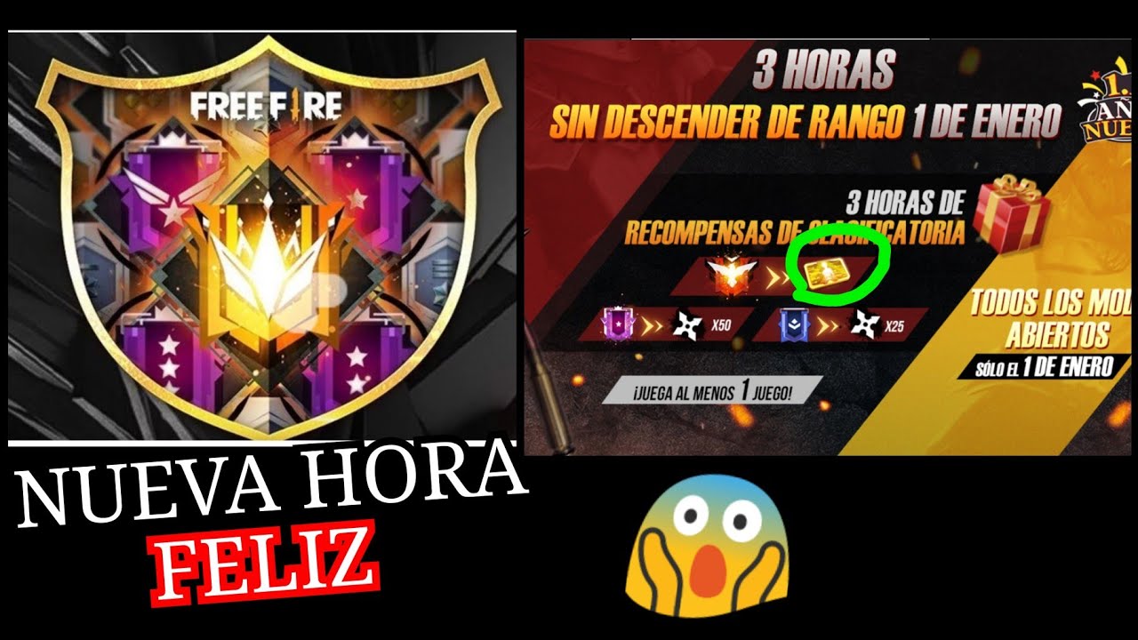 sube de rango en free fire con la hora feliz en las clasificatorias